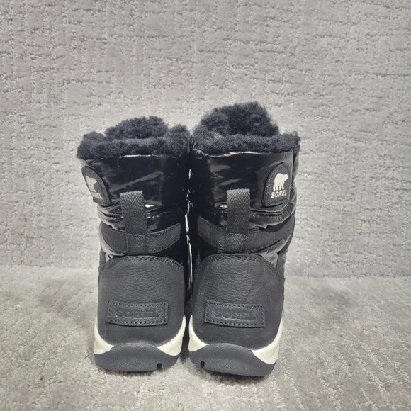 Sorel Whitney Womens Size 5.5 Black Patent Leather Lace Up Snow Boots. NEW - Picture 4 of 10
